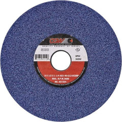 Camel Grinding Wheels - 7" Diam x 1-1/4" Hole x 1/2" Thick, H Hardness, 46 Grit Surface Grinding Wheel - Ceramic, Type 1, Medium Grade, Vitrified Bond, No Recess - Makers Industrial Supply