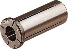 Seco - 1/2" ID x 3/4" OD, 1.14" Head Diam, Slotted Hydraulic Chuck Sleeve - Steel, 2.07" Length Under Head, Through Coolant - Exact Industrial Supply