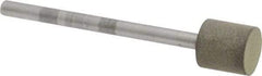 Made in USA - 3/8" Head Diam x 3/8" Head Thickness Diamond (Abrasive) Grinding Pin - 1/8" Shank Diam x 1-5/8" Shank Length, Very Fine Grade, 150 Grit - Makers Industrial Supply