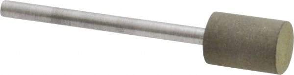 Made in USA - 3/8" Head Diam x 1/2" Head Thickness Diamond (Abrasive) Grinding Pin - 1/8" Shank Diam x 1-1/2" Shank Length, Very Fine Grade, 150 Grit - Makers Industrial Supply