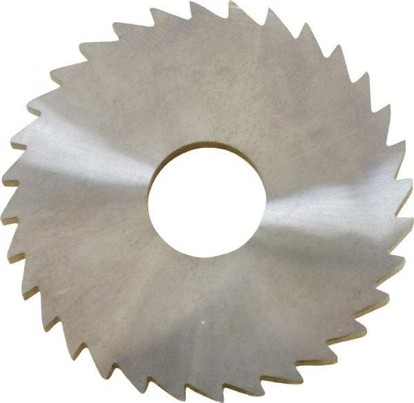 Made in USA - 1-3/4" Diam x 1/8" Blade Thickness x 1/2" Arbor Hole Diam, 32 Tooth Slitting and Slotting Saw - Arbor Connection, Solid Carbide, Concave Ground - Makers Industrial Supply