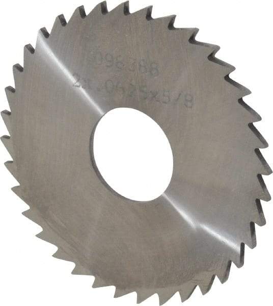 Made in USA - 2" Diam x 1/16" Blade Thickness x 5/8" Arbor Hole Diam, 36 Tooth Slitting and Slotting Saw - Arbor Connection, Uncoated, Solid Carbide, Concave Ground - Makers Industrial Supply