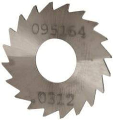 Made in USA - 1" Diam x 0.0313" Blade Thickness x 3/8" Arbor Hole Diam, 20 Tooth Slitting and Slotting Saw - Arbor Connection, Right Hand, Uncoated, Solid Carbide, Concave Ground - Makers Industrial Supply