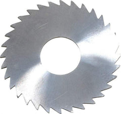 Made in USA - 1-1/2" Diam x 0.0313" Blade Thickness x 1/2" Arbor Hole Diam, 32 Tooth Slitting and Slotting Saw - Arbor Connection, Uncoated, Solid Carbide, Concave Ground - Makers Industrial Supply