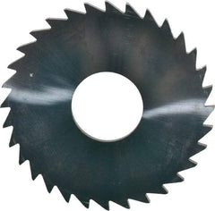 Made in USA - 1-1/2" Diam x 1/16" Blade Thickness x 1/2" Arbor Hole Diam, 32 Tooth Slitting and Slotting Saw - Arbor Connection, Uncoated, Solid Carbide, Concave Ground - Makers Industrial Supply