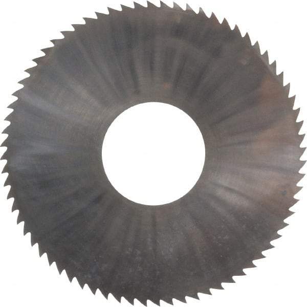 Made in USA - 3" Diam x 0.0312" Blade Thickness x 1" Arbor Hole Diam, 72 Tooth Slitting and Slotting Saw - Arbor Connection, Right Hand, Uncoated, Solid Carbide, 5° Rake, Concave Ground - Makers Industrial Supply