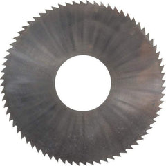 Made in USA - 3" Diam x 0.0312" Blade Thickness x 1" Arbor Hole Diam, 72 Tooth Slitting and Slotting Saw - Arbor Connection, Right Hand, Uncoated, Solid Carbide, 5° Rake, Concave Ground - Makers Industrial Supply