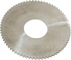 Made in USA - 3" Diam x 0.0781" Blade Thickness x 1" Arbor Hole Diam, 72 Tooth Slitting and Slotting Saw - Arbor Connection, Right Hand, Uncoated, Solid Carbide, 5° Rake, Concave Ground - Makers Industrial Supply