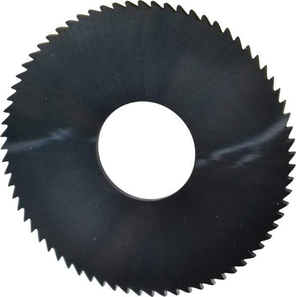 Made in USA - 3" Diam x 0.0938" Blade Thickness x 1" Arbor Hole Diam, 72 Tooth Slitting and Slotting Saw - Arbor Connection, Right Hand, Uncoated, Solid Carbide, 5° Rake, Concave Ground - Makers Industrial Supply