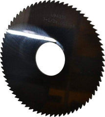 Made in USA - 3-1/2" Diam x 1/16" Blade Thickness x 1" Arbor Hole Diam, 72 Tooth Slitting and Slotting Saw - Arbor Connection, Solid Carbide, Concave Ground - Makers Industrial Supply