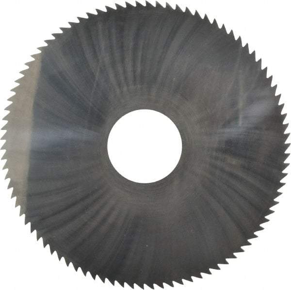 Made in USA - 4" Diam x 0.046" Blade Thickness x 1" Arbor Hole Diam, 90 Tooth Slitting and Slotting Saw - Arbor Connection, Solid Carbide, Concave Ground - Makers Industrial Supply