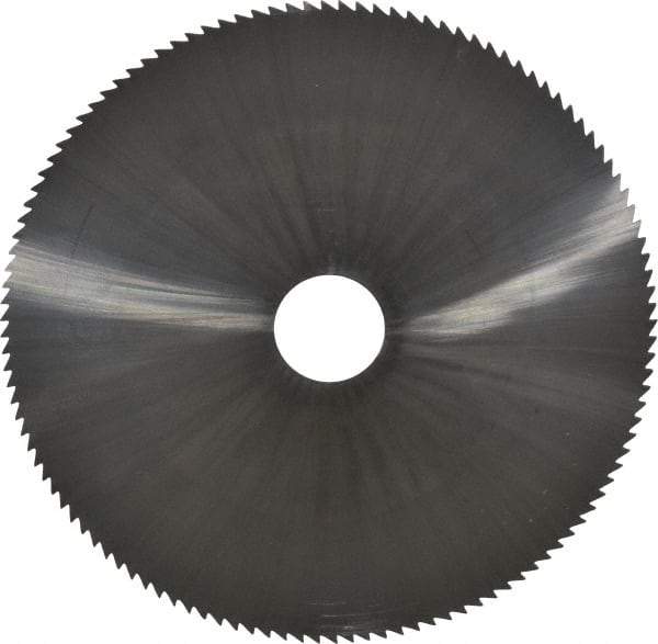 Made in USA - 6" Diam x 1/16" Blade Thickness x 1" Arbor Hole Diam, 120 Tooth Slitting and Slotting Saw - Arbor Connection, Right Hand, Uncoated, Solid Carbide, 5° Rake, Concave Ground - Makers Industrial Supply