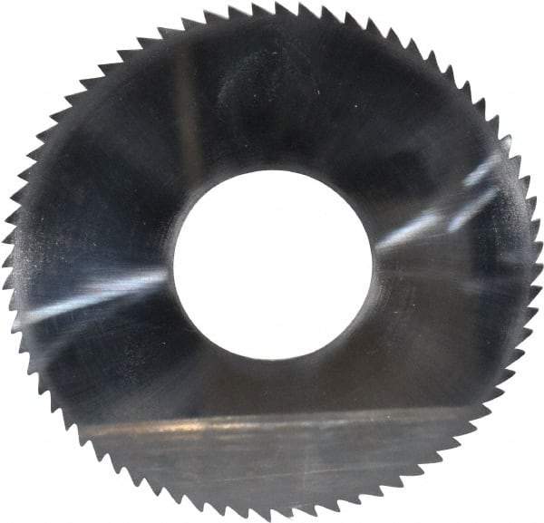 Made in USA - 2-3/4" Diam x 0.0313" Blade Thickness x 1" Arbor Hole Diam, 72 Tooth Slitting and Slotting Saw - Arbor Connection, Uncoated, Solid Carbide, Concave Ground - Makers Industrial Supply