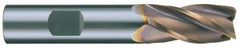 RobbJack - 5/8", 3 Flute, Single End, Solid Carbide, Corner Chamfer End Mill - 3-1/2" OAL, 40° Helix, Right Hand Flute, 3/4" LOC, Right Hand Cut - Makers Industrial Supply