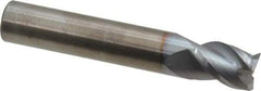 RobbJack - 1/2", 3 Flute, Single End, Solid Carbide, Corner Chamfer End Mill - 3" OAL, 40° Helix, Right Hand Flute, 5/8" LOC, Right Hand Cut - Makers Industrial Supply