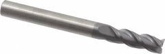 RobbJack - 1/4", 3 Flute, Single End, Solid Carbide, Corner Chamfer End Mill - 2-1/2" OAL, 40° Helix, Right Hand Flute, 3/4" LOC, Right Hand Cut - Makers Industrial Supply