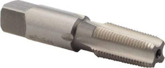 Union Butterfield - 1/8-27 NPT Thread, 4 Flute Standard Pipe Tap - 2-1/8" OAL, 3/4" Thread Length, 7/16" Shank Diam, Bright Finish - Exact Industrial Supply