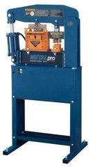 Metalpro - 3-3/4" Throat Depth, 40 Ton Punch Pressure, Ironworker - 3/4 hp, 1 Phase, 110 Volts, 30" Wide x 55-1/4" High x 24" Deep - Makers Industrial Supply