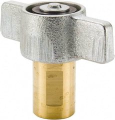 Parker - 3/4 NPTF Brass Hydraulic Hose Wing Nut Coupler - 3,000 psi, 28 GPM - Makers Industrial Supply