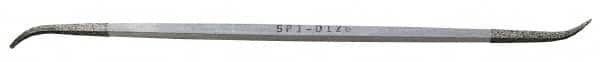 Grobet - 6" OAL Fine Square Riffler Diamond File - 1 LOC, 126 Grit - Makers Industrial Supply