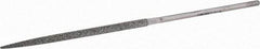 Grobet - 5-1/2" OAL Coarse Three Square Needle Diamond File - 126 Grit - Makers Industrial Supply