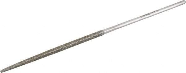 Grobet - 5-1/2" OAL Fine Square Needle Diamond File - 2-1/2 LOC, 126 Grit - Makers Industrial Supply