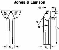 Made in USA - 0.017" Single Point Diamond Dresser - 1-1/4" Long x 5/16" Shank Diam, 50° Included Angle - Makers Industrial Supply