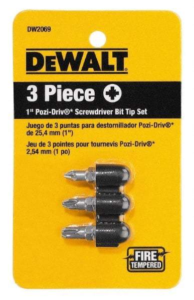 DeWALT - 3 Piece, Screwdriver Bit Set - Makers Industrial Supply