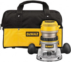 DeWALT - 2.25 hp, 8,000 to 24,000 RPM, Fixed Base Router Kit - 12 Amps, 1/4 and 1/2 Inch Collet - Makers Industrial Supply