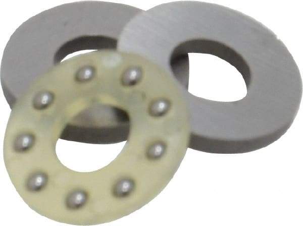 Boston Gear - 3/16" Inside x 7/16" Outside Diam, 3/16" Thick, Alloy Steel Ball Thrust Bearing - Makers Industrial Supply