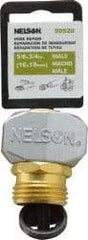 Nelson - 5/8 & 3/4 Garden Hose Fitting - Brass & Metal, Male Connector - Makers Industrial Supply