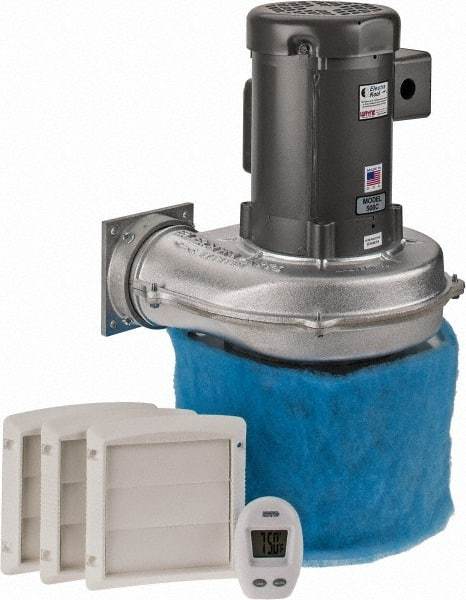 Electra-Kool - 1 Phase, 6/3.7 to 3 Amp, 455 CFM, 3,450 RPM, 200 Cubic Ft. Filtered Enclosure Blower - 2 Inch Inside Width - Makers Industrial Supply