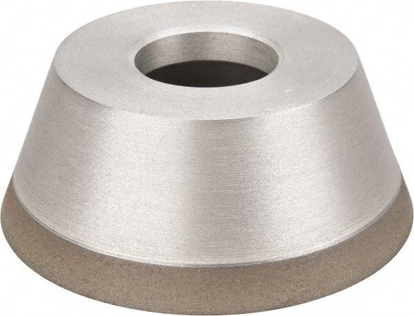 Made in USA - 3-3/4" Diam, 1-1/4" Hole Size, 1-1/2" Overall Thickness, 100 Grit, Type 11 Tool & Cutter Grinding Wheel - Fine Grade, Diamond - Makers Industrial Supply