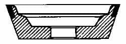 Norton - 3-3/4" Diam, 1-1/4" Hole Size, 1-1/2" Overall Thickness, 120 Grit, Type 11 Tool & Cutter Grinding Wheel - Fine Grade, Diamond, R Hardness, Resinoid Bond - Makers Industrial Supply