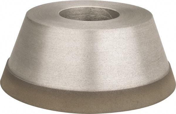 Made in USA - 3-3/4" Diam, 1-1/4" Hole Size, 1-1/2" Overall Thickness, 220 Grit, Type 11 Tool & Cutter Grinding Wheel - Very Fine Grade, Diamond - Makers Industrial Supply