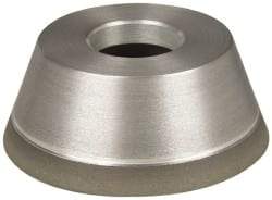 Made in USA - 3-3/4" Diam, 1-1/4" Hole Size, 1-1/2" Overall Thickness, 100 Grit, Type 11 Tool & Cutter Grinding Wheel - Fine Grade, Diamond - Makers Industrial Supply