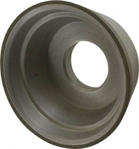 Made in USA - 3-3/4" Diam, 1-1/4" Hole Size, 1-1/2" Overall Thickness, 100 Grit, Type 11 Tool & Cutter Grinding Wheel - Fine Grade, Diamond - Makers Industrial Supply