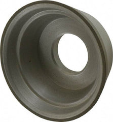 Made in USA - 3-3/4" Diam, 1-1/4" Hole Size, 1-1/2" Overall Thickness, 100 Grit, Type 11 Tool & Cutter Grinding Wheel - Fine Grade, Diamond - Makers Industrial Supply