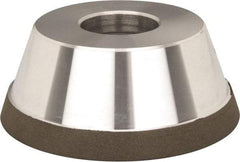 Made in USA - 3-3/4" Diam, 1-1/2" Hole Size, 1-1/2" Overall Thickness, 220 Grit, Type 11 Tool & Cutter Grinding Wheel - Very Fine Grade, Diamond, N Hardness - Makers Industrial Supply