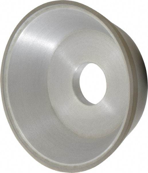 Made in USA - 5" Diam, 1-1/4" Hole Size, 1-3/4" Overall Thickness, 100 Grit, Type 11 Tool & Cutter Grinding Wheel - Fine Grade, Diamond - Makers Industrial Supply