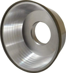 Made in USA - 3-3/4" Diam, 1-1/4" Hole Size, 1-1/2" Overall Thickness, 150 Grit, Type 11 Tool & Cutter Grinding Wheel - Very Fine Grade, CBN - Makers Industrial Supply