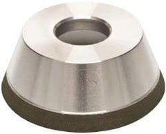 Made in USA - 3-3/4" Diam, 1-1/4" Hole Size, 1-1/2" Overall Thickness, 120 Grit, Type 11 Tool & Cutter Grinding Wheel - Fine Grade, CBN - Makers Industrial Supply