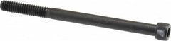 Value Collection - 1/4-20 UNC Hex Socket Drive, Socket Cap Screw - Alloy Steel, Black Oxide Finish, Partially Threaded, 3-1/2" Length Under Head - Makers Industrial Supply