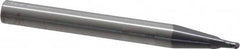 RobbJack - 3/32" Diam, 3/32" LOC, 2 Flute Solid Carbide Ball End Mill - AlTiN Finish, Single End, 2-1/2" OAL, 1/4" Shank Diam, Spiral Flute - Makers Industrial Supply