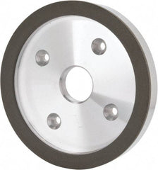 Made in USA - 6" Diam, 1-1/4" Hole Size, 3/4" Overall Thickness, 220 Grit, Type 6 Tool & Cutter Grinding Wheel - Very Fine Grade, Diamond - Makers Industrial Supply