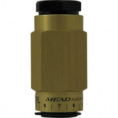 Mead - 1/8" NPTF Threaded Flow Control Valve - 0 to 250 psi & Aluminum Material - Makers Industrial Supply