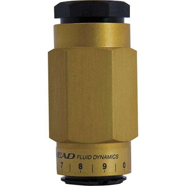 Mead - 3/8" NPTF Threaded Flow Control Valve - 0 to 250 psi & Aluminum Material - Makers Industrial Supply