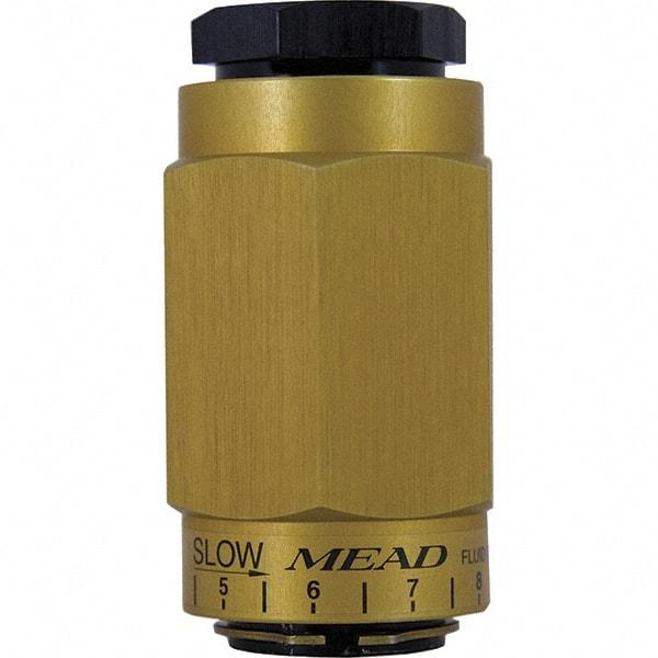 Mead - 1/2" NPTF Threaded Flow Control Valve - 0 to 250 psi & Aluminum Material - Makers Industrial Supply