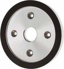 Made in USA - 6" Diam, 1-1/4" Hole Size, 3/4" Overall Thickness, 220 Grit, Type 6 Tool & Cutter Grinding Wheel - Very Fine Grade, Diamond - Makers Industrial Supply