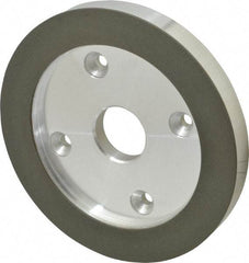 Made in USA - 6" Diam, 1-1/4" Hole Size, 3/4" Overall Thickness, 220 Grit, Type 6 Tool & Cutter Grinding Wheel - Very Fine Grade, Diamond - Makers Industrial Supply